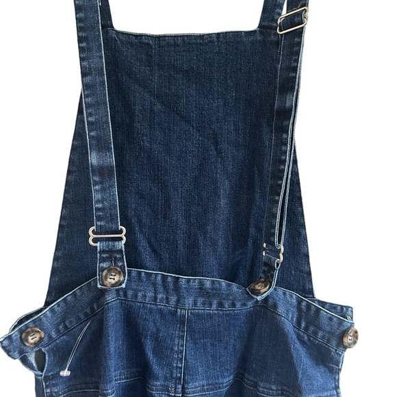 Loup Sz Small Dark Blue Denim Stretch Overalls Straight Leg Pockets - Picture 8 of 10